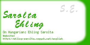 sarolta ehling business card